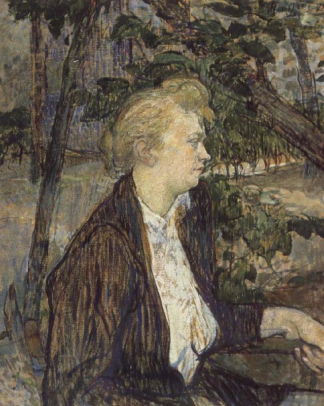 Henri de toulouse-lautrec Woman Seated in a Garden China oil painting art